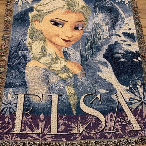Disney Elsa Frozen Woven Throw Blanket 48 x 59 The Northwest Company Tapestry - Picture 4 of 11